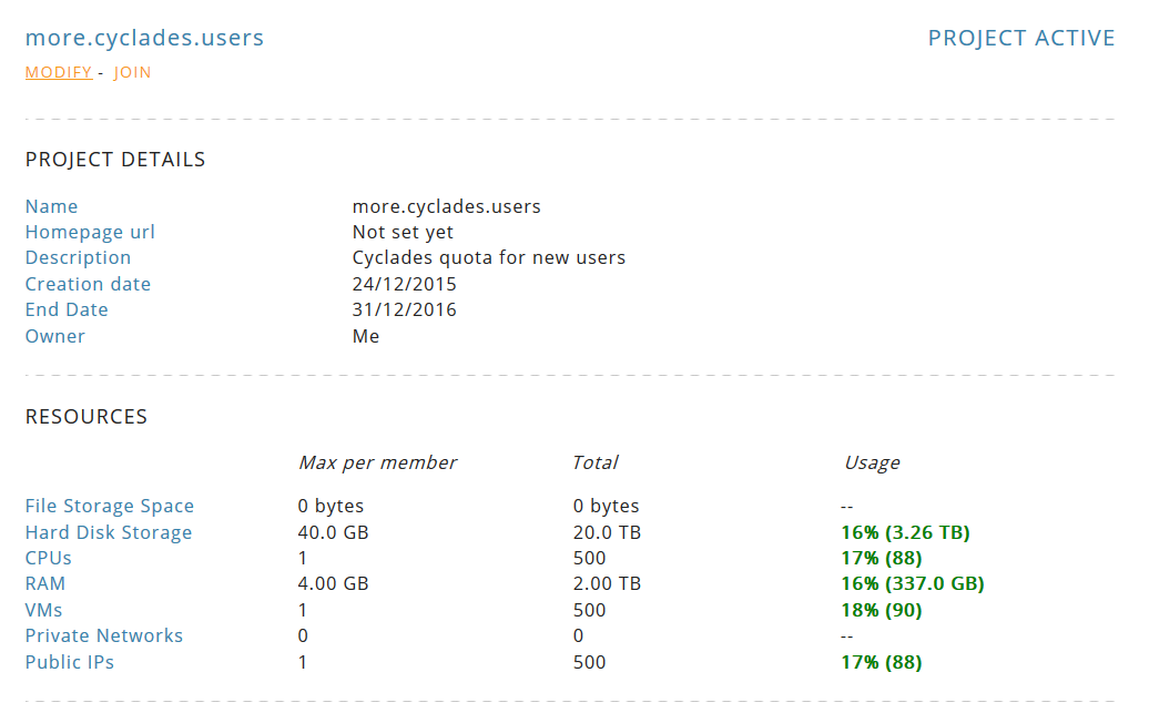 userguide project_application_modify